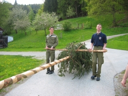 Maibaum abholen im Stergraben